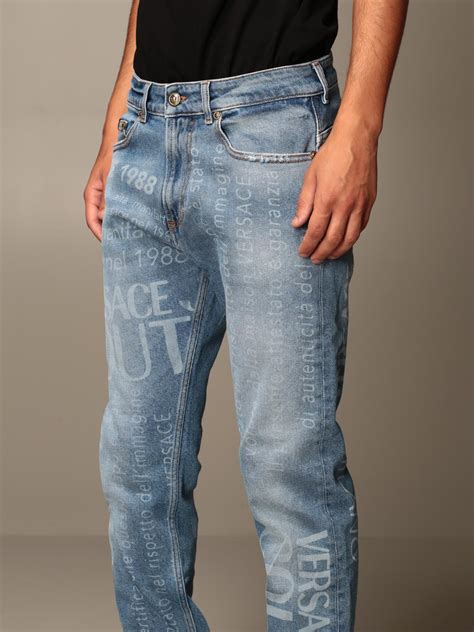 men versace jeans technico lucido unito|Versace denim jeans.